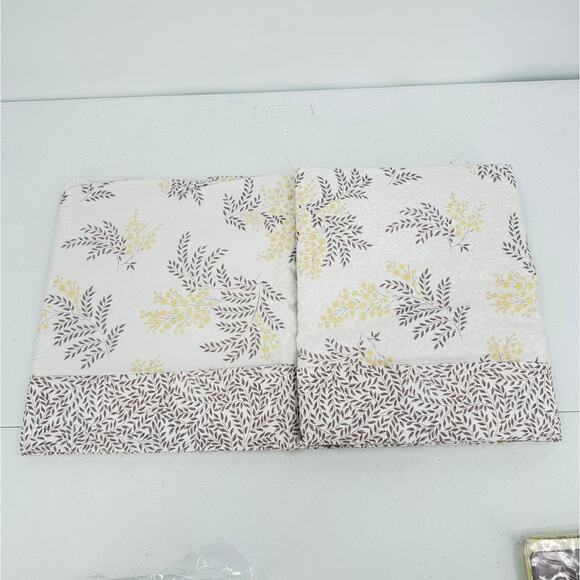 NWT Mimosa By Anne De Solene Floral QUEEN Duvet & Sham Set Percale Cotton - Picture 10 of 12